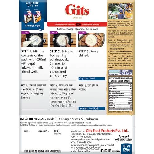 Gits Dessert Mix - Basundi, 125 g Carton-2.webp